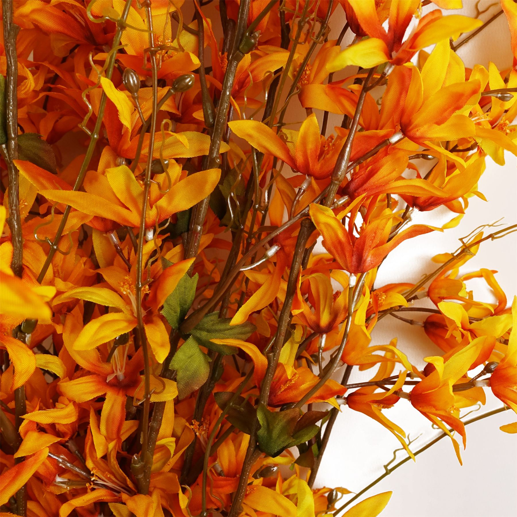 Leaf Design 6x 130cm Yellow Blossom Floral Spray Artificial-3