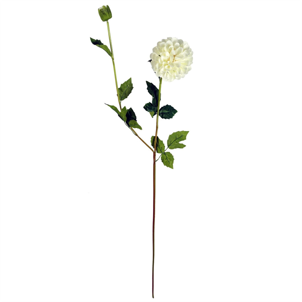 Dhalia PomPom Artificial Flowers Cream-1
