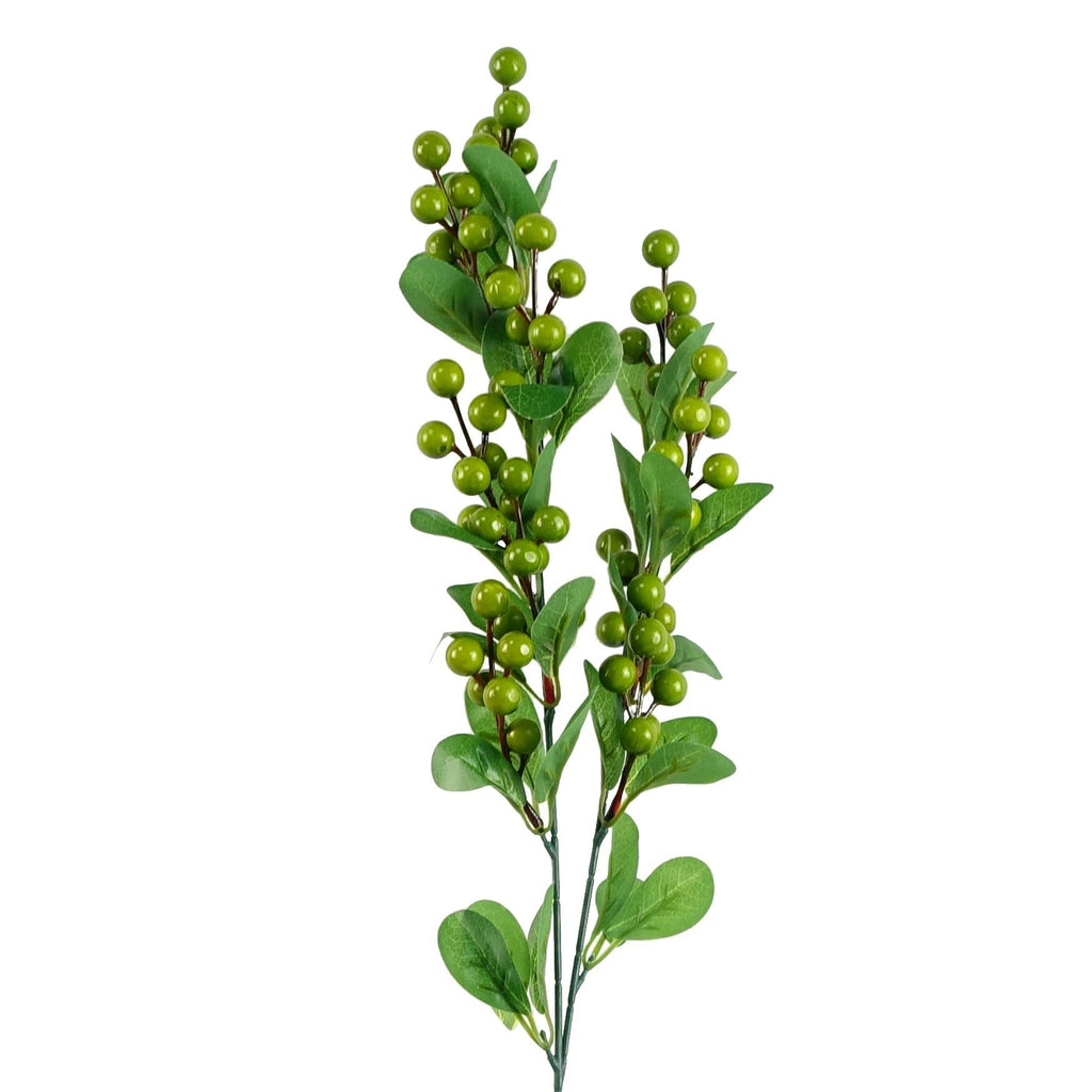 Pack of 6 x Artificial Foliage Green Berry Spray 70cm-3