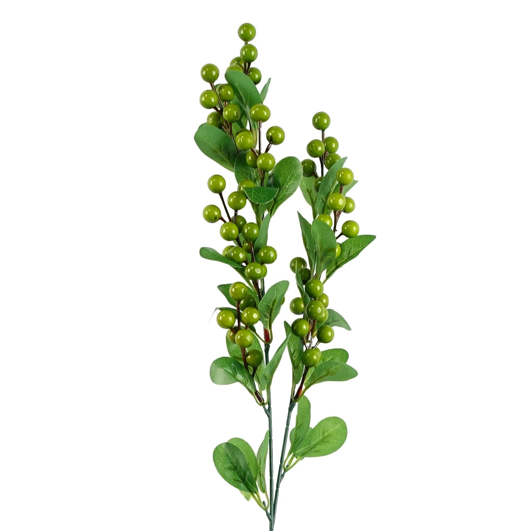 Pack of 6 x Artificial Foliage Green Berry Spray 70cm-3