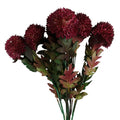 Pack of 6 x 70cm Large Ball Dahlia Artificial Flower Stem Pink-0