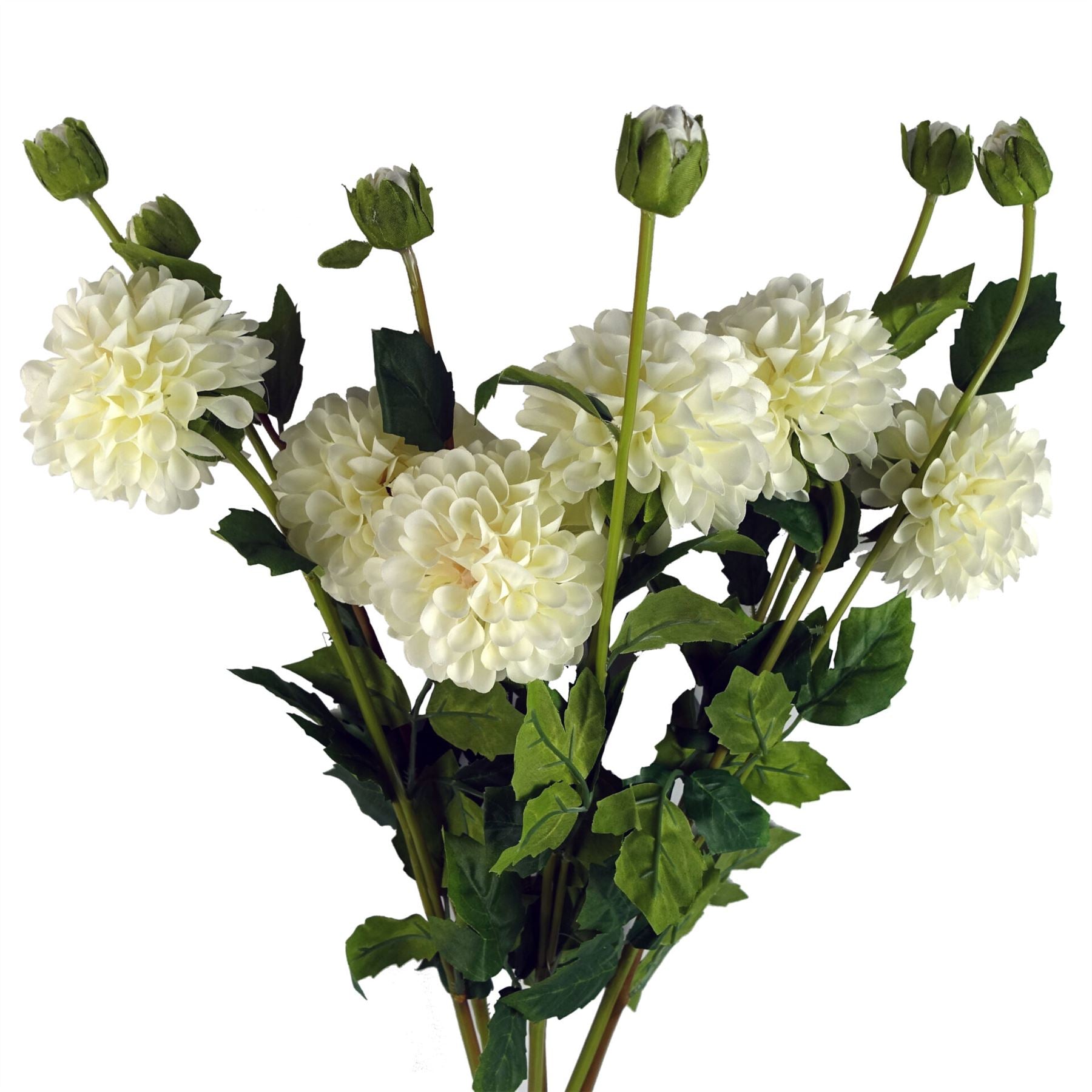 Dhalia PomPom Artificial Flowers Cream-0