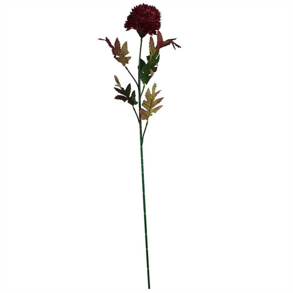 Pack of 6 x 70cm Large Ball Dahlia Artificial Flower Stem Pink-2