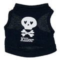 Black Skull Dog T-Shirt by Doggy Doo Little