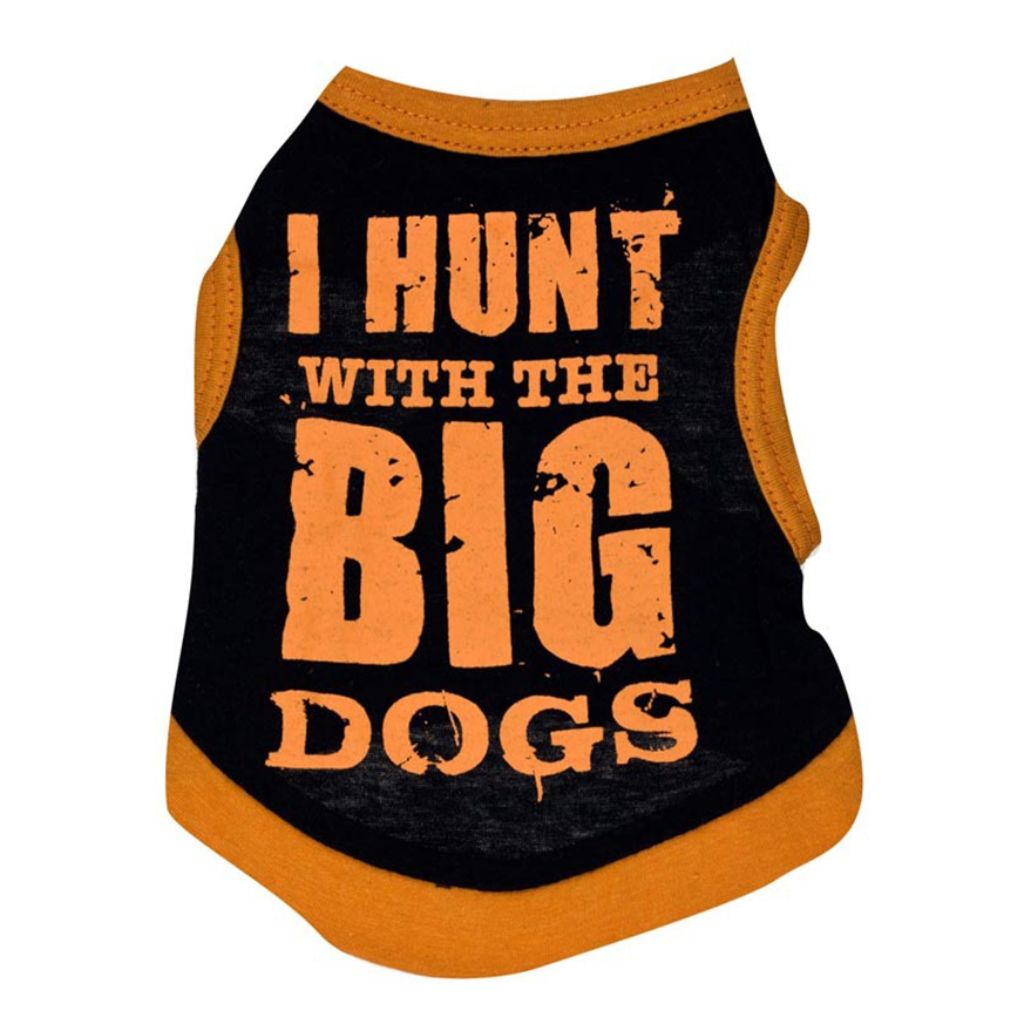 Big Dogs (Orange) Dog T-Shirt by Doggy Doo Little