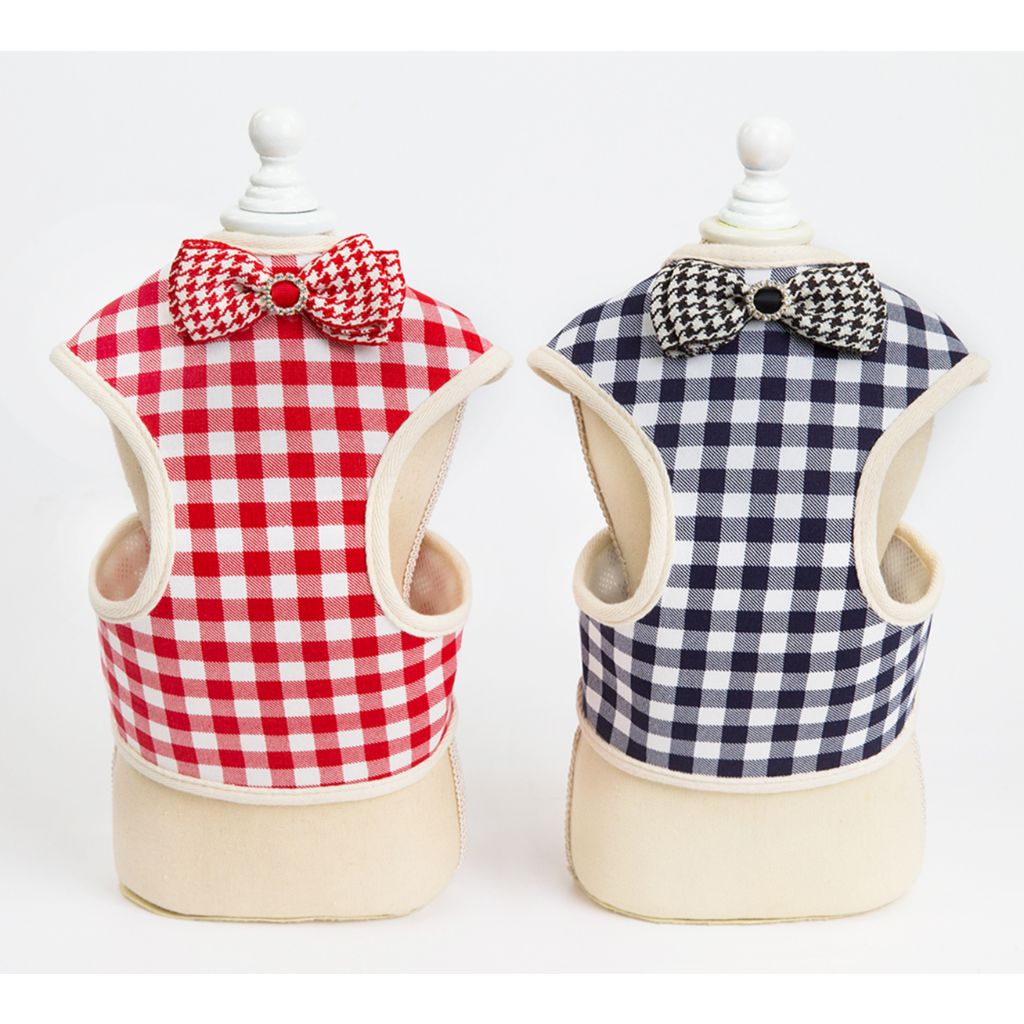 Red Bow Dog Harness (With Leash)-2